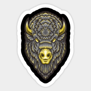 BISON HEAD Sticker